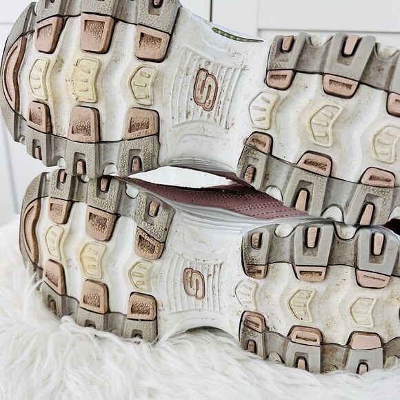 Skechers D'Lites Spring Bloom Pink Floral Embroidered Sneakers Memory Foam 6.5 - Picture 6 of 8